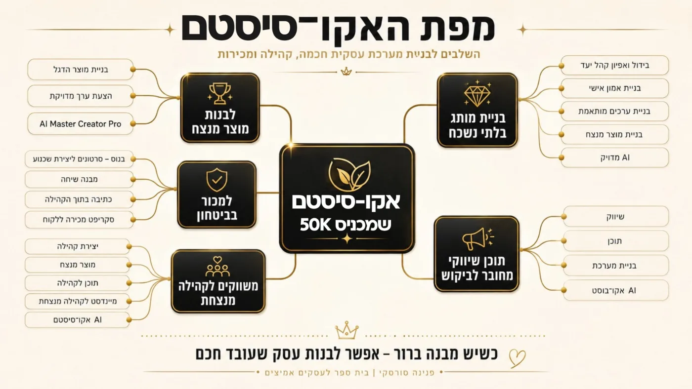 מפת האקו-סיסטם: 5 התחנות לבניית עסק חכם